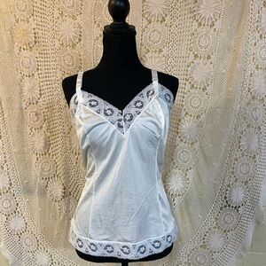 Vintage White Lace Trim Camisole